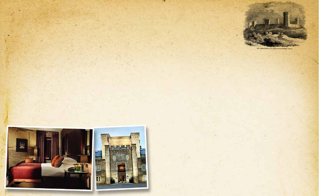 CONDEMNED TO LUXURY: Prisoners didn’t have it as good as this hotel room created in the one-time Oxford Prison.ORIGINAL: A sketch of Oxford Castle in the 15th century. CONDEMNED TO LUXURY: Prisoners didn’t have it as good as this hotel room created in the one-time Oxford Prison.ORIGINAL: A sketch of Oxford Castle in the 15th century.